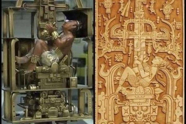 Images from the tomb of Pacal, an ancient ruler of the Mayan civilization.