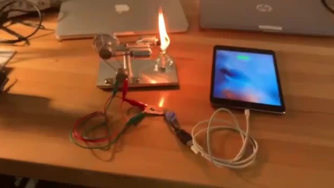 An unusual engineering approach, charging the iPad with fire 😉